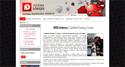Desktop Screenshot of akademiadzwieku.pl